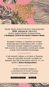 Budapest Central European Fashion Week 2020. március 9-14.