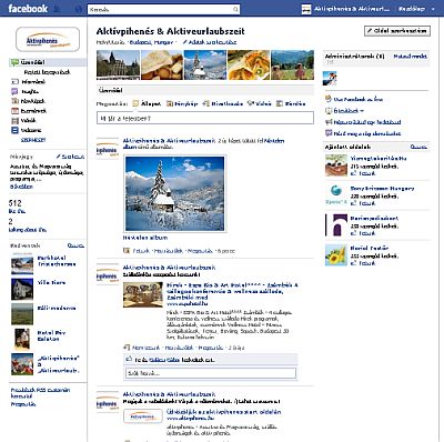 „Aktívpihenés” & „Aktiveurlaubszeit” a Facebook-on