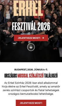 Országos Musical Színjátszó Találkozót hirdet az Erkel Színház 